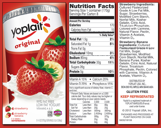 yogurt nutrition facts, sugar